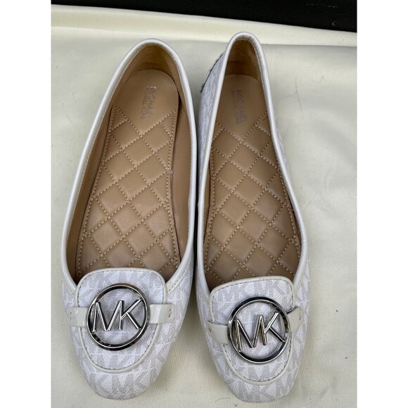 Michael Kors Women's White & Silver Casual Flats Shoes Size 8 SKU 6230 - Picture 2 of 7